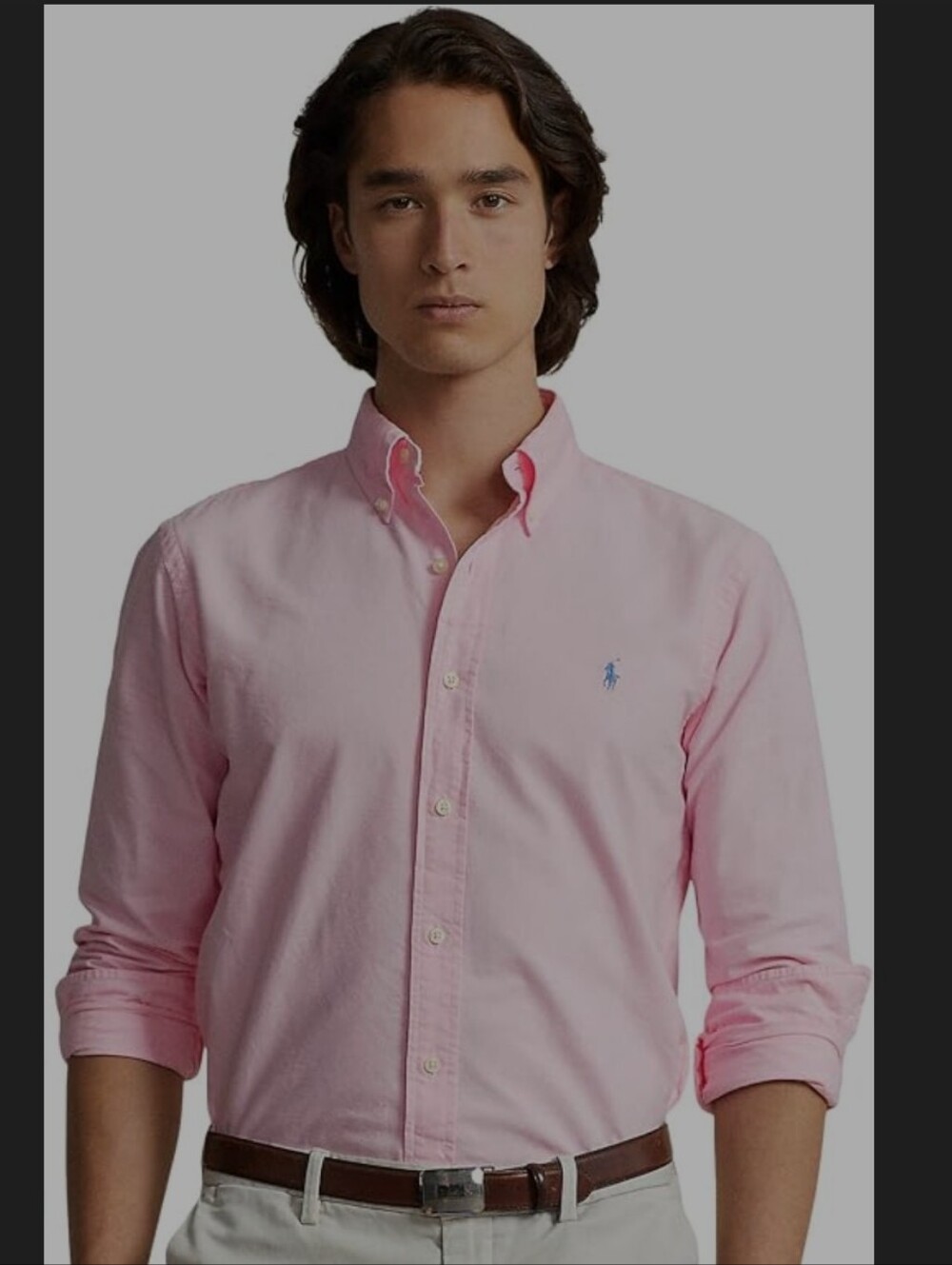Ralph Lauren Light Pink Long-Sleeve Button-Down Dress Shirt 17